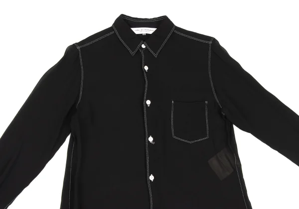 robe de chambre COMME des GARCONS Dyed White Stitch Sheer Blouse K-171570_003