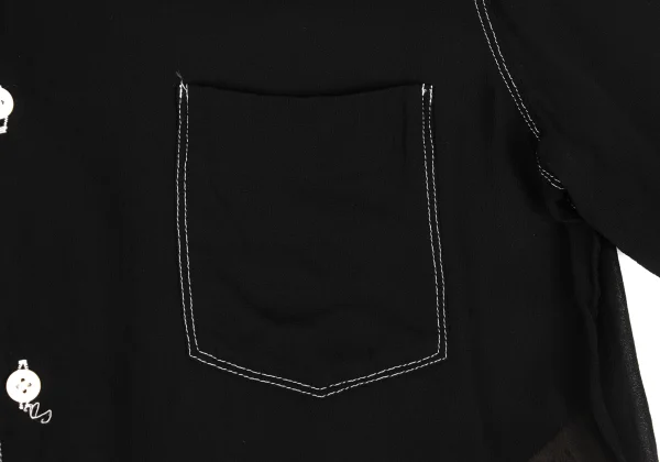 robe de chambre COMME des GARCONS Dyed White Stitch Sheer Blouse K-171570_006