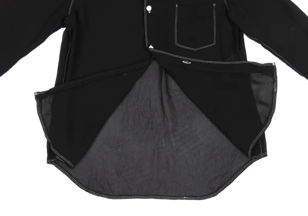robe de chambre COMME des GARCONS Dyed White Stitch Sheer Blouse K-171570_012