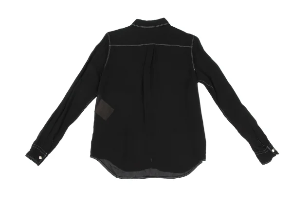 robe de chambre COMME des GARCONS Dyed White Stitch Sheer Blouse K-171570_013