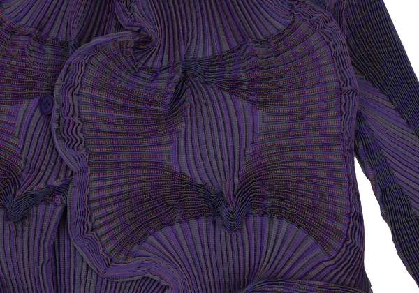 ISSEY MIYAKE 3D Steam Stretch Pleated Stripe Jacket K-171578_009