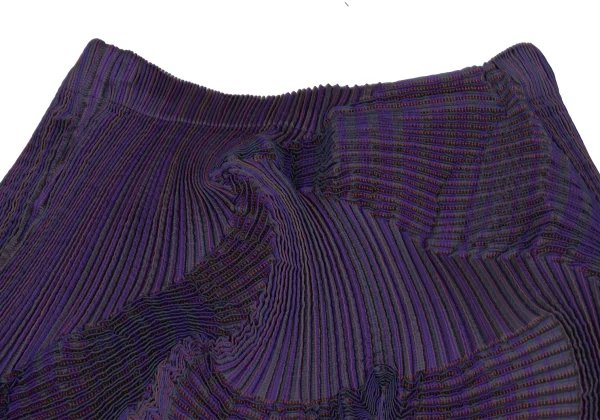 ISSEY MIYAKE 3D Steam Stretch Pleated Stripe Skirt K-171579_004