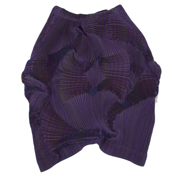 ISSEY MIYAKE 3D Steam Stretch Pleated Stripe Skirt K-171579_009