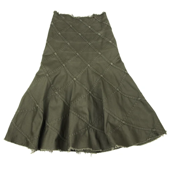 JUNYA WATANABE COMME des GARCONS Cut Off Bias Switching Flare Skirt K-171581_002