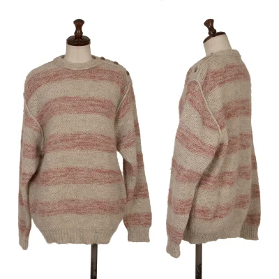 ISSEY MIYAKE Shoulder Button Striped Knit