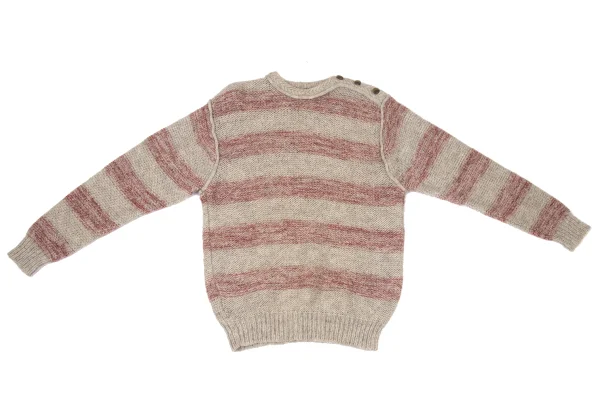 ISSEY MIYAKE Shoulder Button Striped Knit K-171583_002