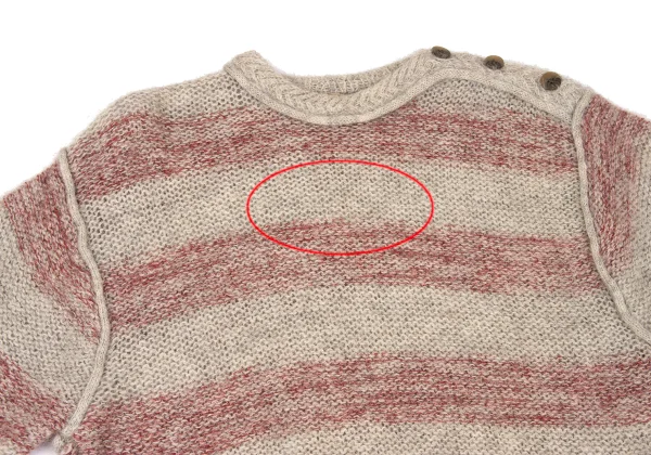 ISSEY MIYAKE Shoulder Button Striped Knit K-171583_003