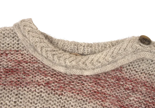 ISSEY MIYAKE Shoulder Button Striped Knit K-171583_005