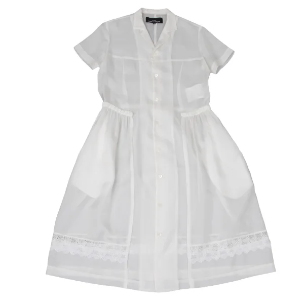 tricot COMME des GARCONS Hem Lace Switching Shirt Dress K-171585_002