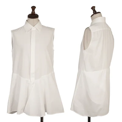 Y's Cotton Hem Layered Sleeveless Blouse