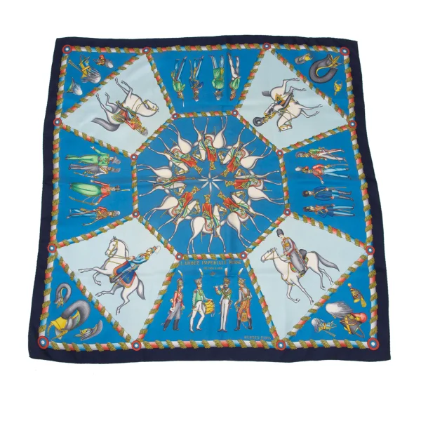 Unbranded Care 90 L'ARMEE IMPERIALE RUSSE Scarf Blue,Multi-Color  K-171588_001
