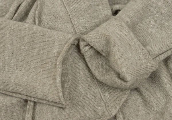 JURGEN LEHL Babaghuri Wool Linen Strap Design Knit Cardigan K-171589_007