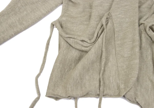 JURGEN LEHL Babaghuri Wool Linen Strap Design Knit Cardigan K-171589_009
