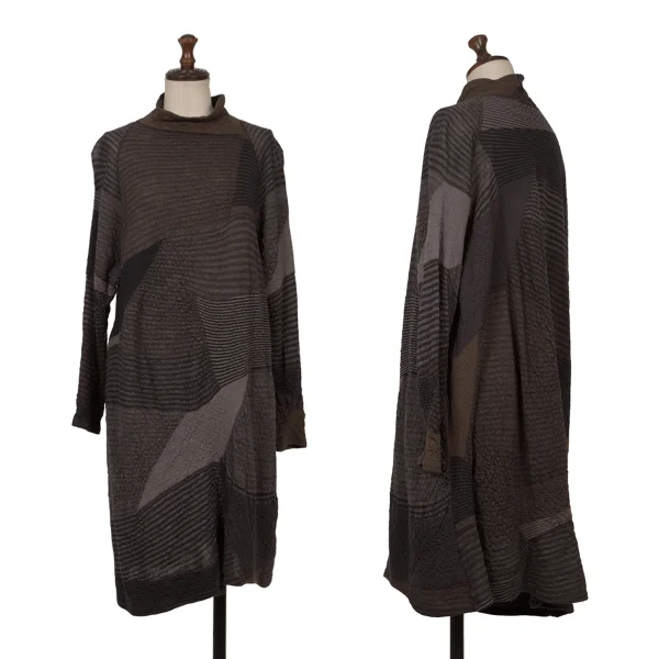 JURGEN LEHL Babaghuri Wool Multi Stripe Tunic Charcoal M K-171591_001
