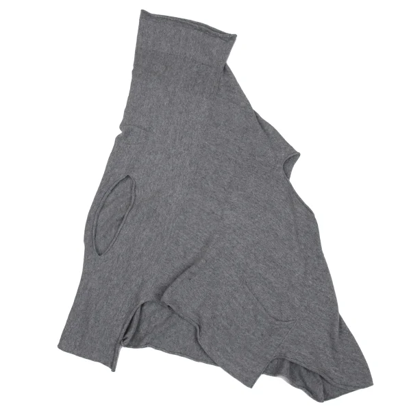 JURGEN LEHL Cashmere Blend Drape Neck Sleeveless Asymmetry Knit K-171595_002