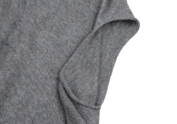 JURGEN LEHL Cashmere Blend Drape Neck Sleeveless Asymmetry Knit K-171595_006