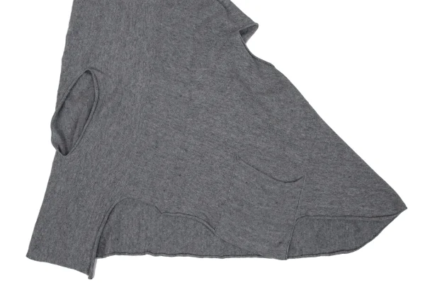 JURGEN LEHL Cashmere Blend Drape Neck Sleeveless Asymmetry Knit K-171595_007