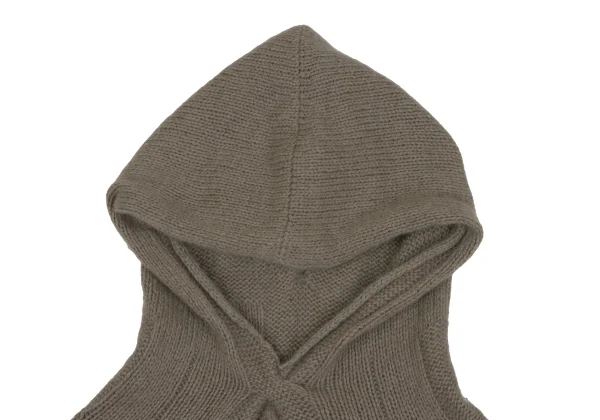 JURGEN LEHL Mink Blend Hooded Knit Neck Warmer K-171596_003