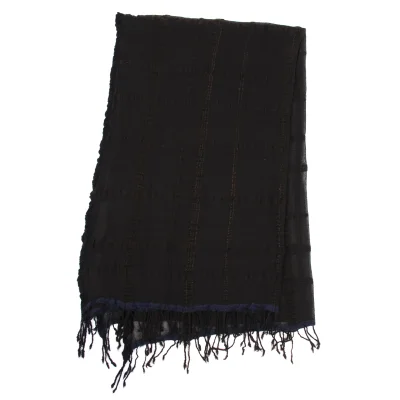 Unbranded  Check Weave Sheer Fringe Stole