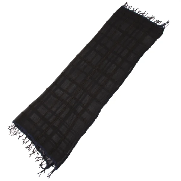 Unbranded  Check Weave Sheer Fringe Stole K-171601_002