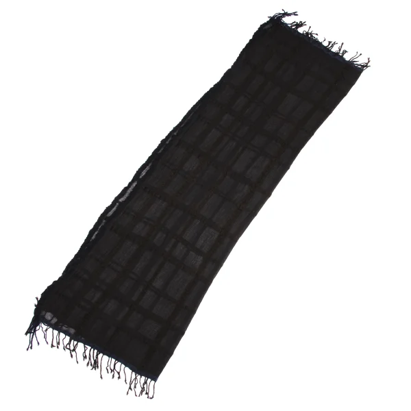 Unbranded  Check Weave Sheer Fringe Stole K-171601_006