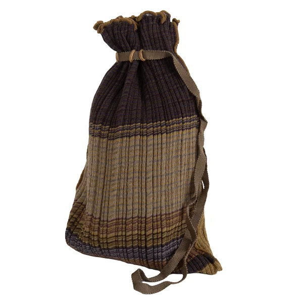 JURGEN LEHL Stripe Stripe Mini Knit Pouch Brown  K-171605_001