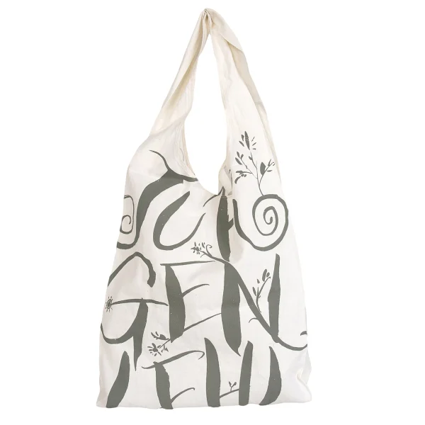 JURGEN LEHL Babaghuri Logo Printed Tote Bag Ivory  K-171606_001