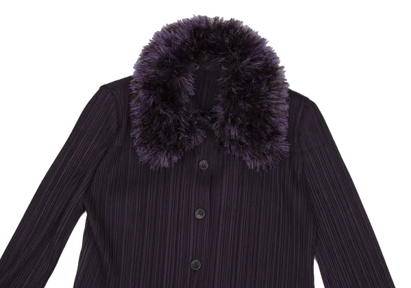 PLEATS PLEASE Detachable Fur Jacket K-171610_003