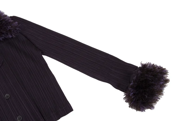 PLEATS PLEASE Detachable Fur Jacket K-171610_008