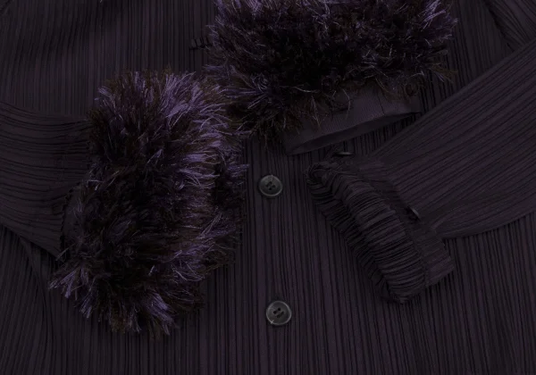 PLEATS PLEASE Detachable Fur Jacket K-171610_009