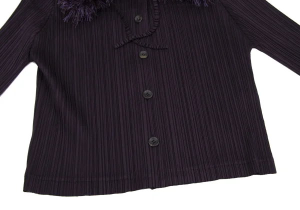PLEATS PLEASE Detachable Fur Jacket K-171610_010