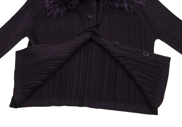 PLEATS PLEASE Detachable Fur Jacket K-171610_011