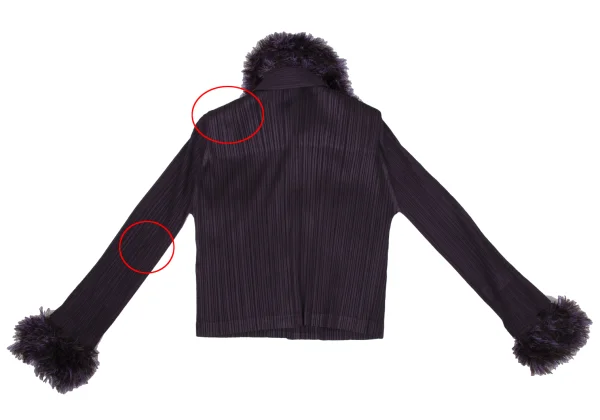 PLEATS PLEASE Detachable Fur Jacket K-171610_012