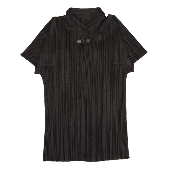 PLEATS PLEASE Metal Button Band-neck Skipper Top K-171614_002