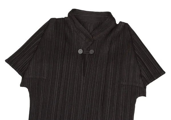 PLEATS PLEASE Metal Button Band-neck Skipper Top K-171614_003
