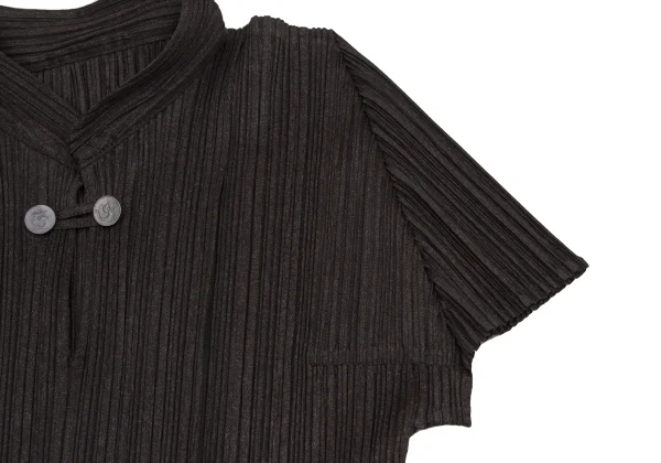 PLEATS PLEASE Metal Button Band-neck Skipper Top K-171614_007