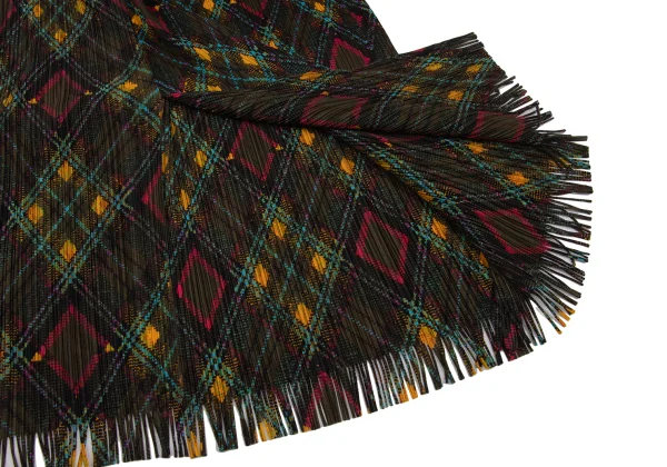プリーツプリーズPLEATS PLEASE フリンジアーガイルフロントラップ
