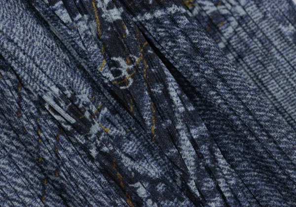 PLEATS PLEASE Patchwork Denim Transfer Flare Pants K-171618_010