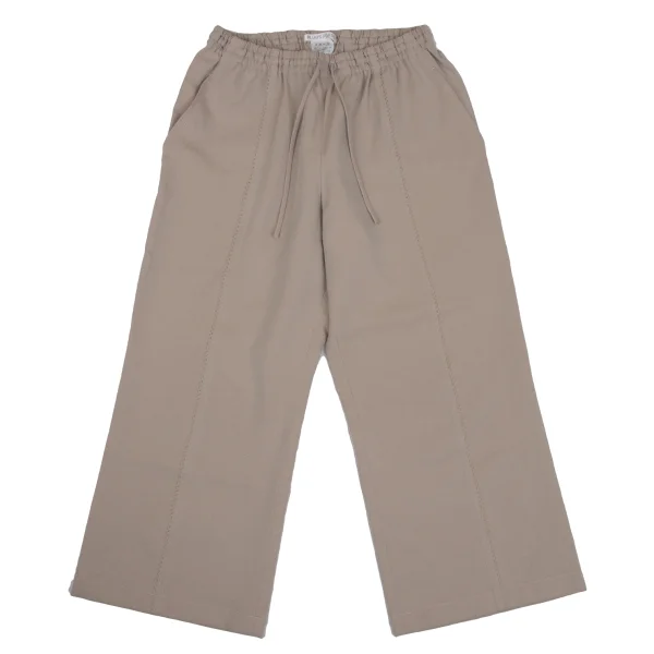 PLEATS PLEASE Ultrasonic Cutting Cropped Easy Pants Beige 3 K-171619_001