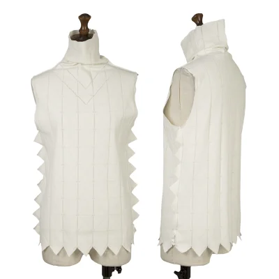 PLEATS PLEASE A-POC Geometric Jacquard Sleeveless Top
