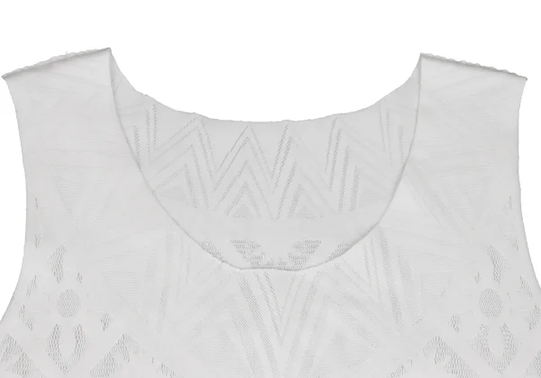 PLEATS PLEASE A-POC INSIDE Mesh Jacquard Sleeveless Top K-171626_004