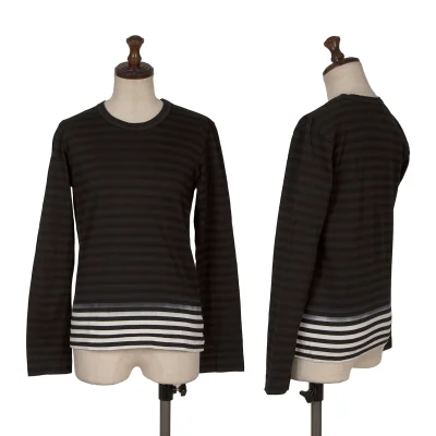BLACK COMME des GARCONS Dyed Stripe T Shirt