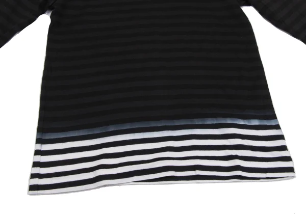 BLACK COMME des GARÇONS 製品染め ボーダー カットソー ブラックコムデギャルソンBLACK COMME des GARCONS 染めボーダー