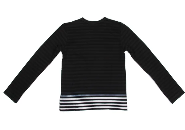 BLACK COMME des GARÇONS 長袖 Tシャツ ボーダー S ブラックコムデギャルソンBLACK COMME des GARCONS 染めボーダー