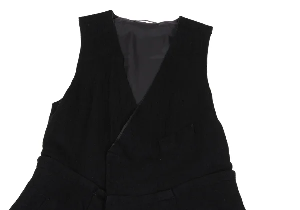 Y's Fulling Wool Waist Switching Sleeveless Dress K-171638_003