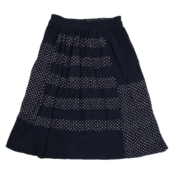 Y's Dot Switching Cotton Skirt K-171639_002