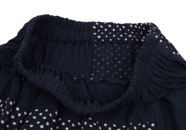 Y's Dot Switching Cotton Skirt K-171639_004