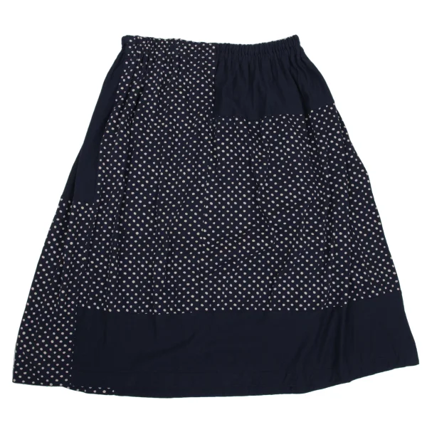 Y's Dot Switching Cotton Skirt K-171639_008