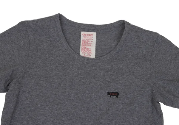 Y's Gipsy Pig Printed Hem Button T Shirt K-171640_002