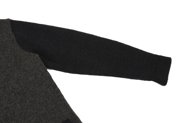 ISSEY MIYAKE MEN Switching Wool Knit Blouson K-171654_004
